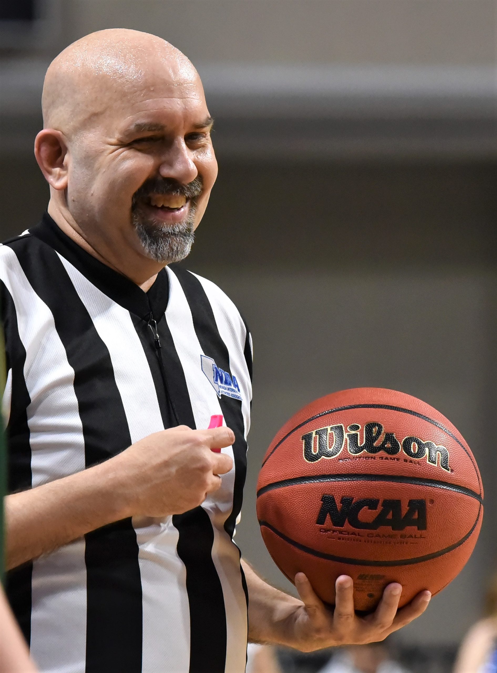 An SNOA Basketball Referee officiates a game at the South Point Arena.